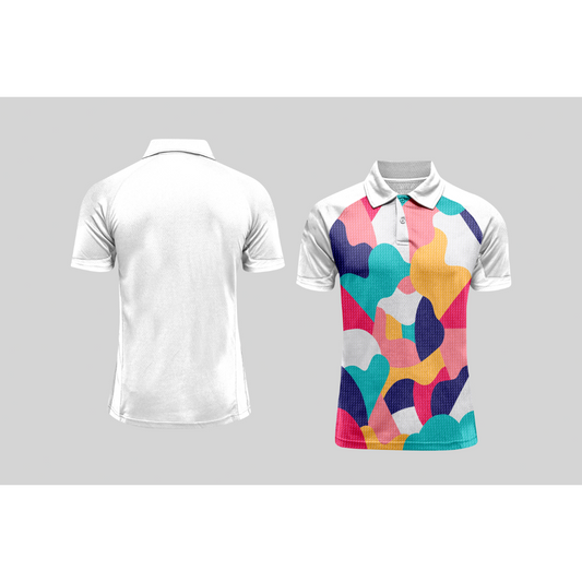 Next Print Cricket Polo Half White Customized Jersey NPCWH00A188