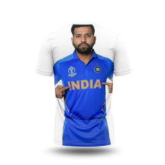 Rohit Sharma Photo Printed T-Shirt.