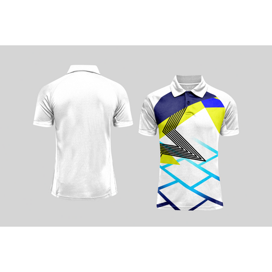 Next Print Cricket Polo Half White Customized Jersey NPCWH00A18