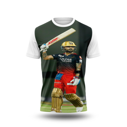 Virat Kohli Photo Printed T-Shirt.