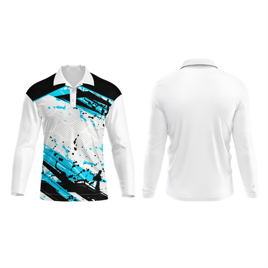 Next Print Polo Neck White Customized Jersey NPTS63