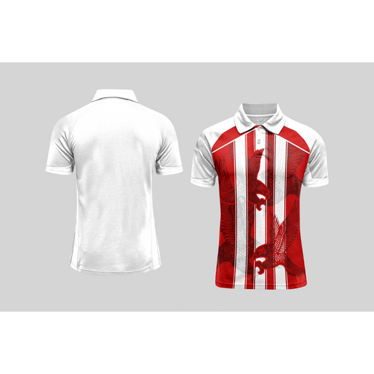 Next Print Cricket Polo Half White Customized Jersey NPCWH00A191