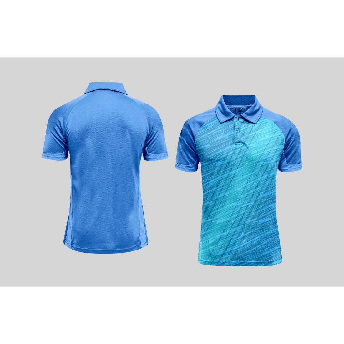 Next Print Cricket Polo Half Sky Blue Customized Jersey NPCWH00A2