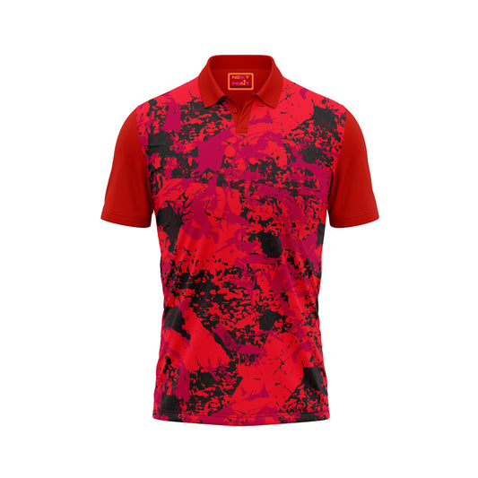 Red Polo Neck Half Sleeve T Shirt Nextprint G1303