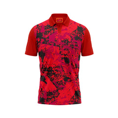 Red Polo Neck Half Sleeve T Shirt Nextprint G1303