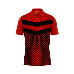 Red Polo Neck Half Sleeve T Shirt Nextprint G1327