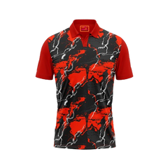 Red Polo Neck Half Sleeve T Shirt Nextprint G155