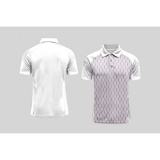 Next Print Cricket Polo Half White Customized Jersey NPCWH00A197
