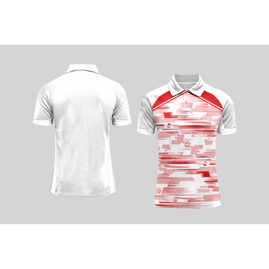 Next Print Cricket Polo Half White Customized Jersey NPCWH00A199