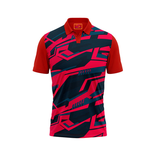 Red Polo Neck Half Sleeve T Shirt Nextprintr258