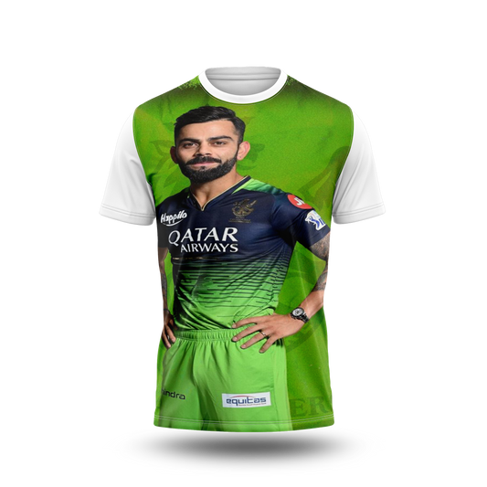 Virat Kohli Photo Printed T-Shirt.