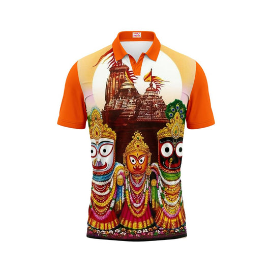 Next Print Puri Jagannath Photoprinted Rath Yathra Tshirt Orange Colour Design 1