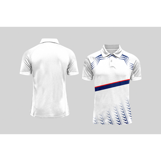 Next Print Cricket Polo Half White Customized Jersey NPCWH00A1