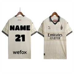 Next Print AC Milan x PLEASURES White Jersey Fourth 23 24 Season Jersey