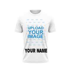Photo With Name Printed Tshirt. Round Neck T-Shirt.