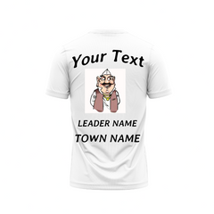 Round Neck T-Shirt With Your Leader Name , Photo , and Town Name Print.