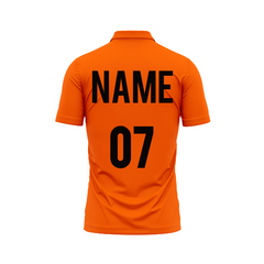 Polo Neck Printed Jersey Orange NP5000030-1