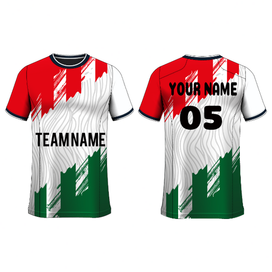 Next Print Customised  Round Neck Jersey With Name & Number. NP0000S19