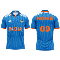 Next Print Printed India Customised Cricket ODI Jersey.Your Name and Number Print.