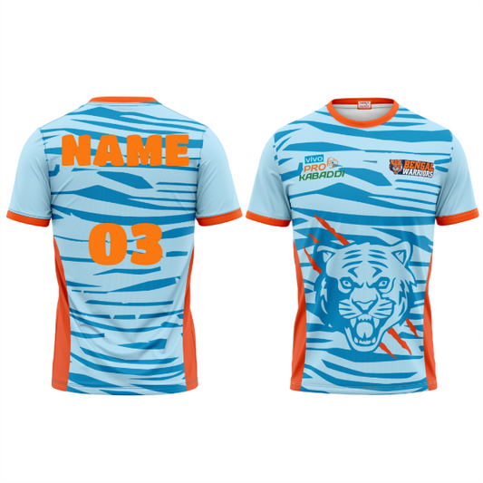 Next Print Kabaddi Bengal warriorz jersey.
