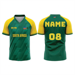 Next Print Personalized Cricket Jersey Champions Trophy 2025 South Africa Green Jersey T-shirt.