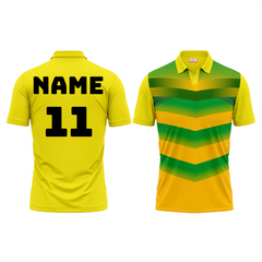Next Print Polo Neck Printed Jersey Yellow NP50000160