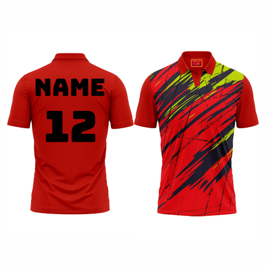 Next print Red Polo Neck Half Sleeve T Shirt  E189