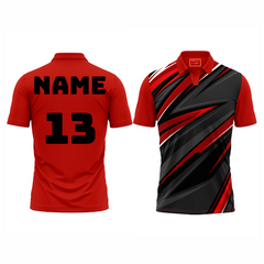 Next print  Red Polo Neck Half Sleeve T Shirt F187