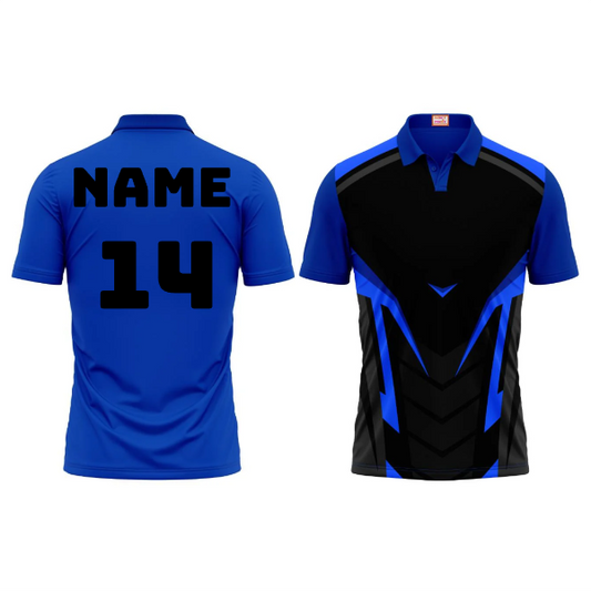 Next Print Customized Polo Neck Royal Blue Jersey NPTS47