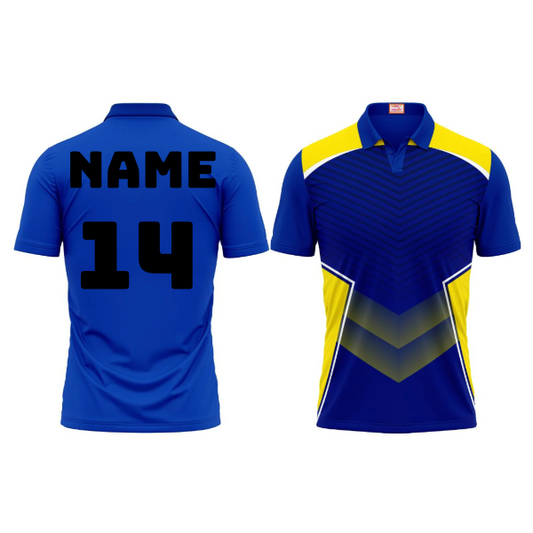Next Print Customized Polo Neck Royal Blue Jersey NPTS48