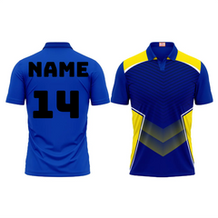 Next Print Customized Polo Neck Royal Blue Jersey NPTS48