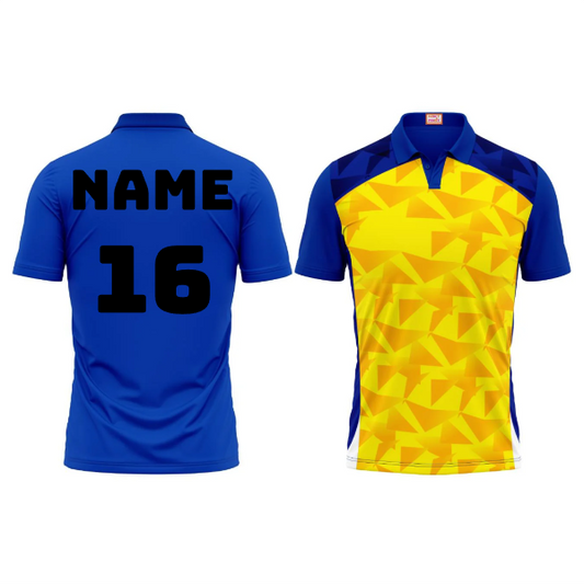 Next Print Customized Polo Neck Royal Blue Jersey NPTS45