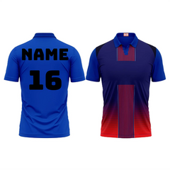 Next Print Customized Polo Neck Royal Blue Jersey NPTS44
