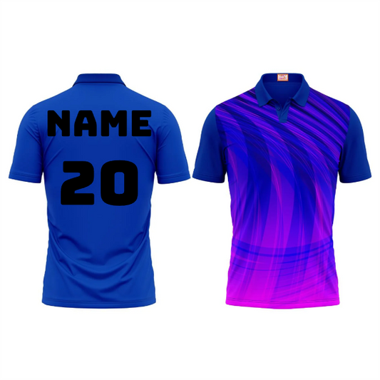 Next Print Customized Polo Neck Royal Blue Jersey NPTS42