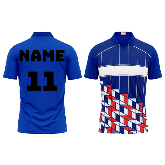 Next Print Customized Polo Neck Royal Blue Jersey NPTS35