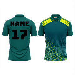 Next Print  Polo Neck Printed Jersey Green NP00193