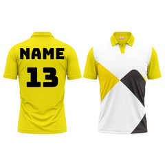 Next Print Polo Neck Printed Jersey Yellow NP50000198