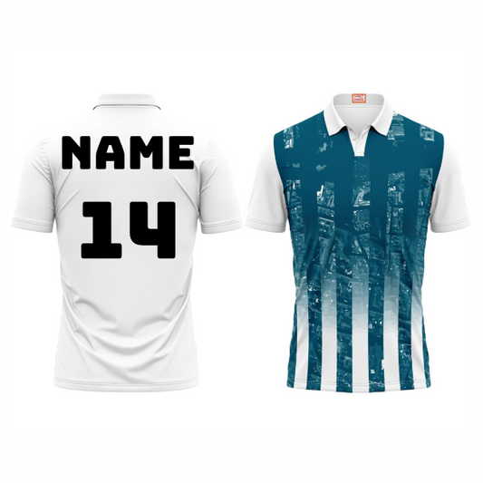 Next Print Customised Polo Neck White Jersey NPTS94