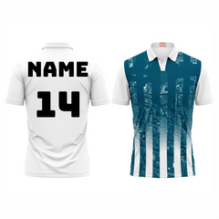 Next Print Customised Polo Neck White Jersey NPTS94