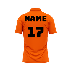 Next Print Polo Neck Printed Jersey Orange Design 42