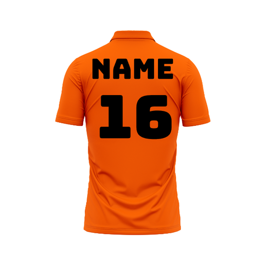 Next Print Polo Neck Printed Jersey Orange Design 39