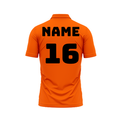 Next Print Polo Neck Printed Jersey Orange Design 39