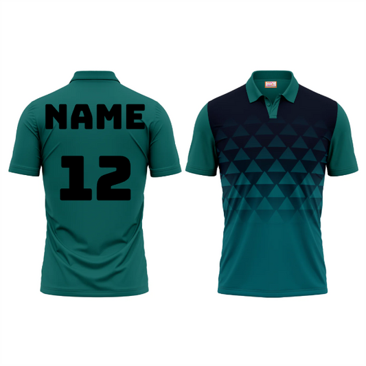 Next PrintPolo Neck Printed Jersey Green NP00201