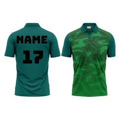 NEXT PRINT Polo Neck Printed Jersey Green NP008