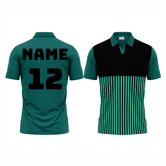 Nexrt Print Polo Neck Printed Jersey Green NP50000364