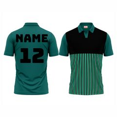 Nexrt Print Polo Neck Printed Jersey Green NP50000364