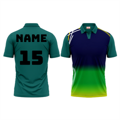 Next Print Polo Neck Printed Jersey Green NP00236