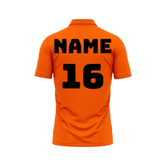 Next Print Polo Neck Printed Jersey Orange Design 43
