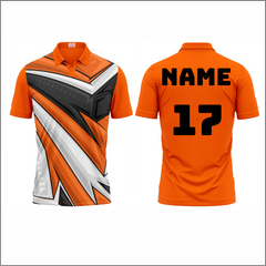 Next Print Polo Neck Printed Jersey Orange NP0000S501