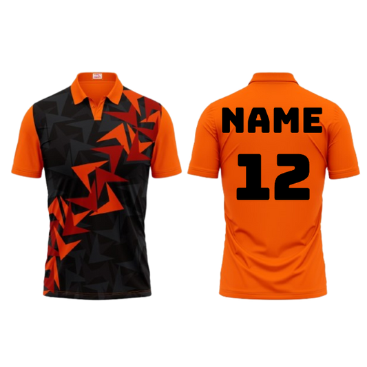 Next Polo Neck Printed Jersey Orange Design 35